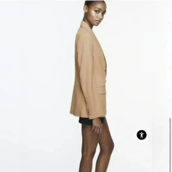 ZARA TAILORED DOUBLE BREASTED BLAZER - Picture 6 of 7